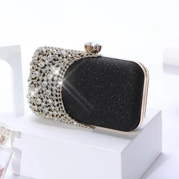 NEW Sparkling Bling Swarovski Crystal Rhinestone & Glitter Clutch Purse … - Picture 10 of 17